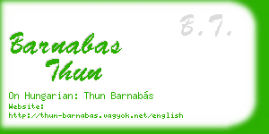 barnabas thun business card